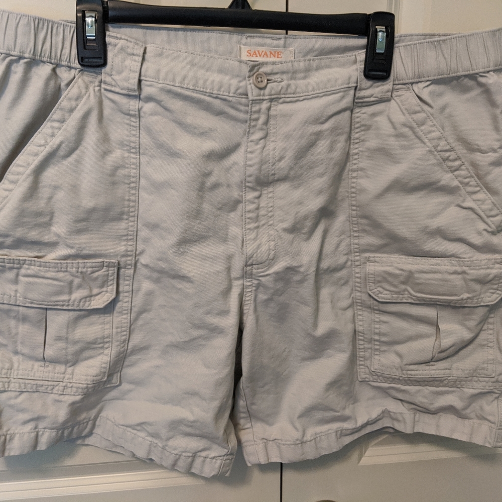 👣Savane Stone Cargo Elastic Shorts